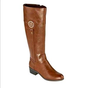 NEW Liz Claiborne Tilia Riding Boots Wide Calf 7.5